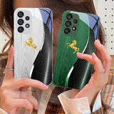 Wood grain Golden Horse Case for Samsung
