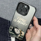 Time is money Pattern Shockproof  Case For iPhone