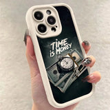 Time is Money Printed Soft Case For iPhone