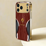 Creative Golden Dragon Pattern Gold Metallic Paint Glass Phone Case For iPhone