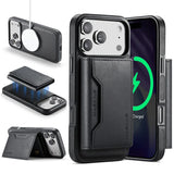 2 in 1 Magnetic Leather Wallet Case for iPhone