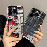 Mechanical style shockproof frosted phone case For iPhone