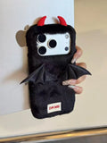 Cartoon Plush Demon Warm Case For iPhone