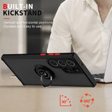 Luxury Matte Armour Magnetic Stand Phone Case For Samsung S26