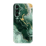 Gold marble-pattern hard case for Samsung
