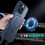 Magnetic Stand Anti-slip Bumper Phone Case For iPhone