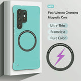 Luxury Ultra Slim Magnetic Frameless Solid Color Phone Case for Samsung