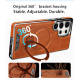 360° Rotating Bracket Leather Phone Case for Samsung Galaxy