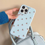 Cute Cartoon Cherry Graphic Silicone Soft Case For iPhone