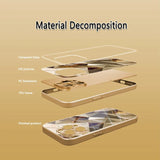 Metal Diamond Texture Pattern Gold Metallic Paint Glass Case For iPhone