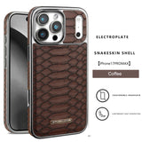 Luxury Fashion Snake-Patterned Leather Case For iPhone
