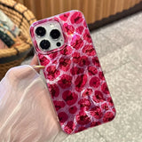 Perforated Vortex Shell IND Pink Leopard Print Phone Case For iPhone
