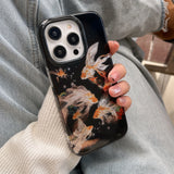High quality lucky koi goldfish case for iPhone