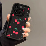 Red Cherry Soft Silicone Phone Case For iPhone