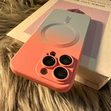 Luxury For Magnetic Gradient Pattern Silicone Case For iPhone