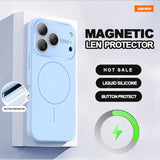 Big Window Magnetic Liquid Silicone Case for iPhone