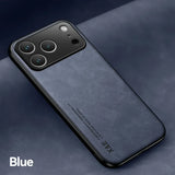 Luxury Leather Skin Feeling Magnetic Case For iPhone