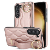 Leather Ring Wrist Strap Case for Samsung Galaxy