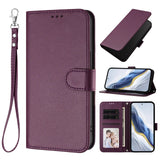 Solid Color Magnetic Flip Wallet Leather Case For iPhone