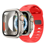 Silicone Band + Protective Case For Apple Watch