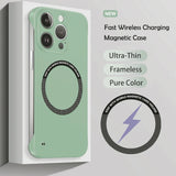 Luxury Ultra Slim Magnetic Frameless Solid Color Case for iPhone