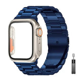 Stainless Steel Band + Protective Case For Apple Watch