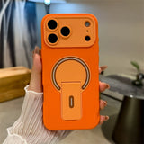 Luxury Fold Stand Holder Magnetic Matte Case for iPhone