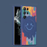 Silicone Graffiti Smile  Magnetic Case for Samsung