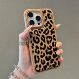 Leopard print Shockproof Silicone Bumper Soft  Case For iPhone