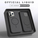 Magnetic Shockproof Silicone Wireless Charge Phone Case for iPhone