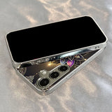Mandala Lotus Pattern Electroplate Tempered Glass Case For Samsung