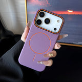Leather Texture Magnetic Shockproof Case For iPhone