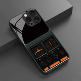 Retro Dashboard Pattern Tempered Glass Case For iPhone