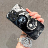 Yin Yang Bagua Formation Pattern Tempered Glass Case For iPhone
