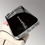 Travel-inspired Airplane Route Glass Electroplated Phone Case For iPhone