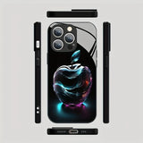 Fantasy Crystal For Apple Pattern Tempered Glass Case For iPhone