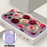 Rose Flowers Patterned Phone Case For iPhone