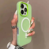 Luxury Candy Magnetic Wireless Charge Matte Phone Case For iPhone