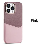 Double Leather Microfiber Flocked Magnetic Phone Case For iPhone