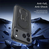 360° Rotating Ring Holder Magnetic Mesh Heat Dissipation Case for iPhone