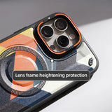 Camouflage Magnetic Lens invisible bracket Case for iPhone