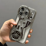 Luxury Transparent Motorcycle Camera Bracket Stand Case for iPhone