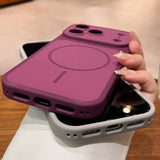 Color-blocking matte magnetic case For iPhone