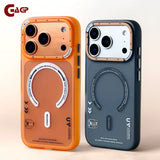 Frosted Semi-Transparent Magnetic Protective Case For iPhone