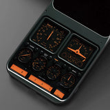 Retro Dashboard Pattern Tempered Glass Case For iPhone