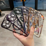 Luxury Magnetic Plating Clear Case For iPhone