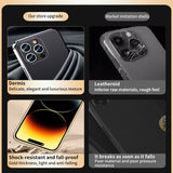 Luxury Ultra Thin Shockproof leather Case For iPhone