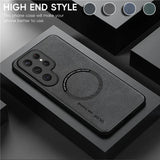 Magnetic Leather Phone Case For Samsung