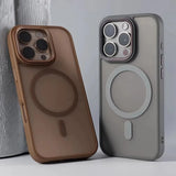 Luxury Spiricle Magnetic Camera Protection Matte Case for iPhone