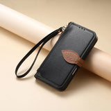Zipper Leather Wallet Flip Case For for iPhone